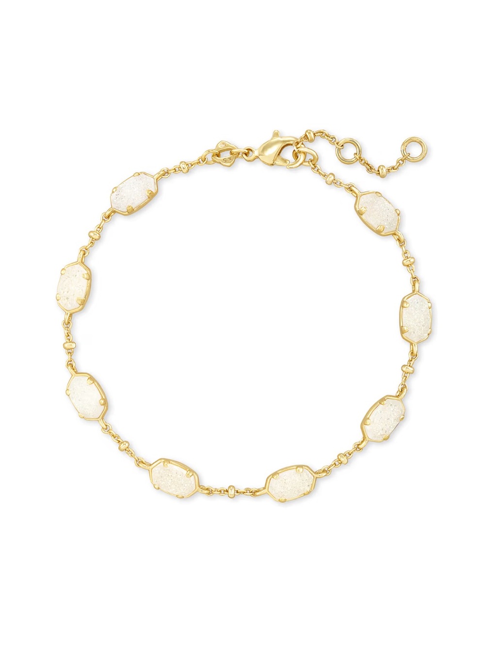 Kendra Scott Gold Bracelet with White Druzy Stations